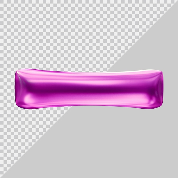 PSD signo menos en render 3d