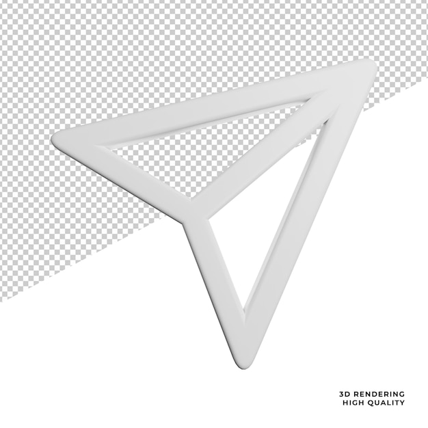 Signo de mensaje Icono de vista frontal de redes sociales Ilustración de representación 3d sobre fondo transparente