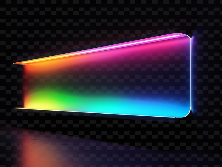 PSD signo oled transparente con una tabla curva estilo de marco elegante y2k forma decoración de cartel creativo