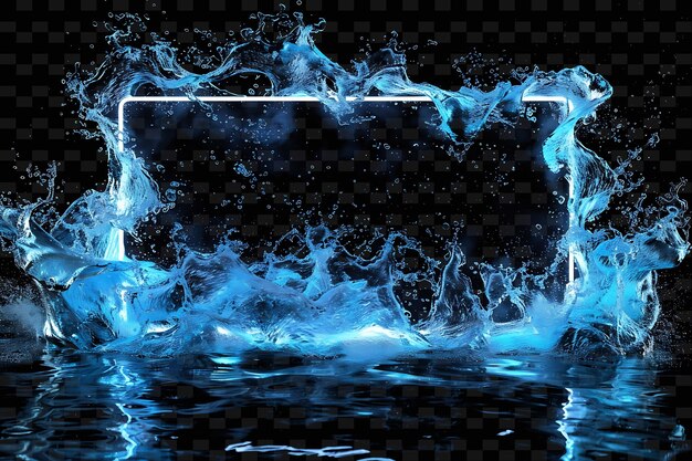 Signo de pared de agua dinámico con un tablero de forma irregular Flowi Y2K Decoración de tablero creativo de forma
