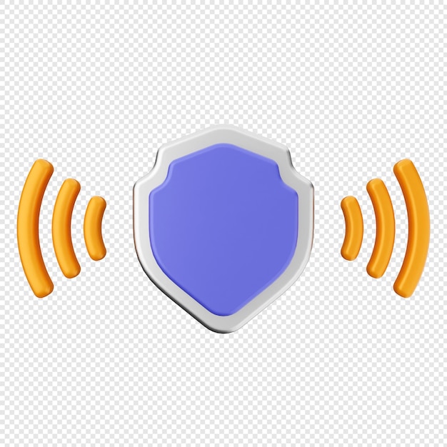 Signo de protección de seguridad de escudo 3D wifi