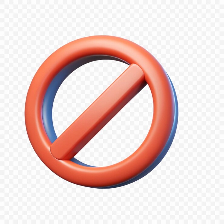 PSD signo rojo sobre un fondo transparente