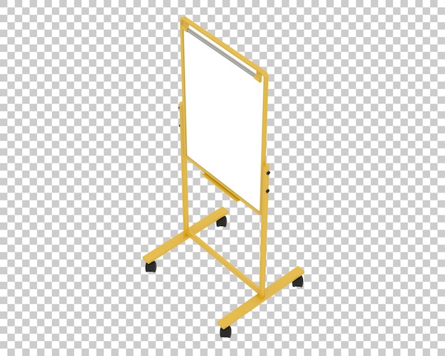 Signo de soporte de la ciudad en la ilustración de representación 3d de fondo transparente