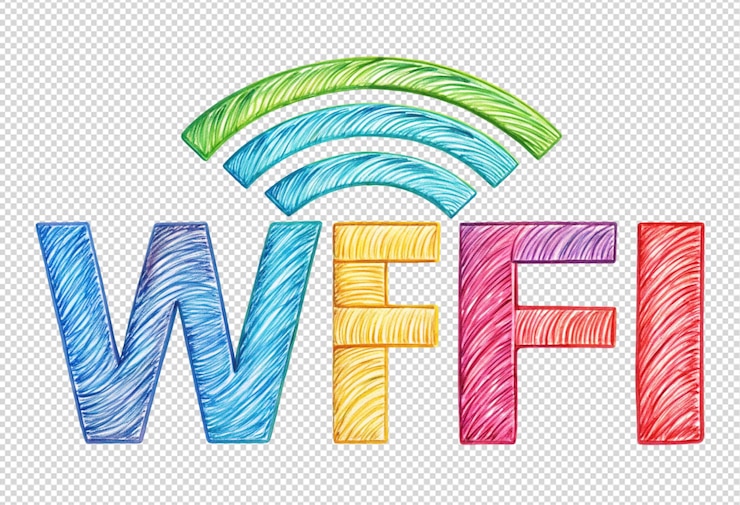 PSD signo wi em estilo doodly png