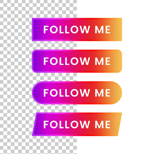 Sígueme botones establecer diseño de elementos de redes sociales