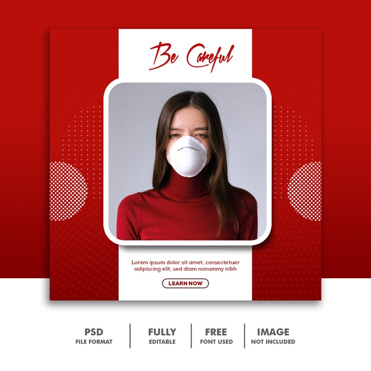 PSD sii attento modello di banner
