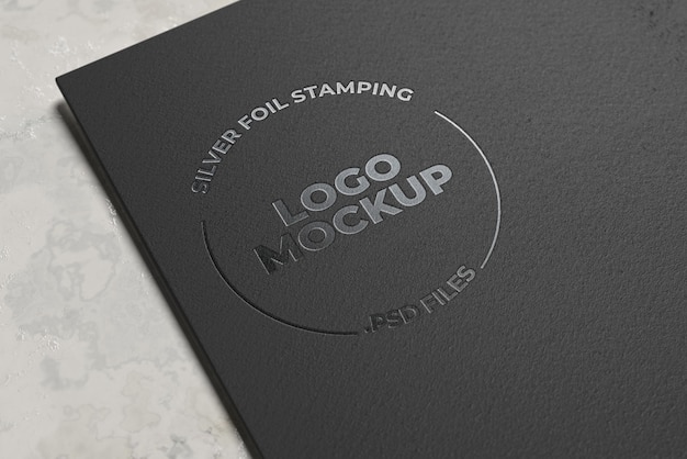 Silber foild stamping logo modell