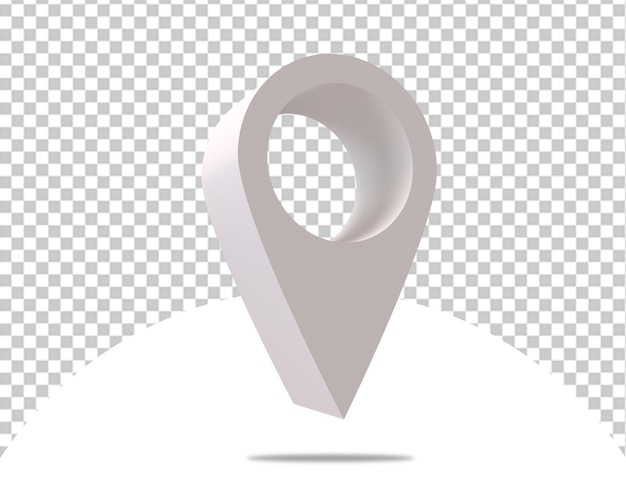 Silber-Lageplan 3D-GPS-Zeiger