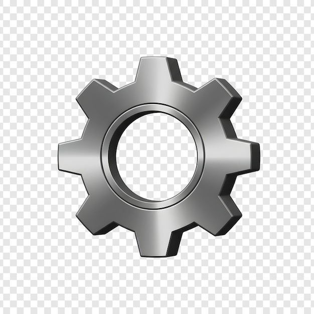 Silber-Metall-Getriebe-Ikonen