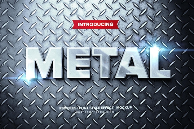 Silber Metall Premium Text Effekt