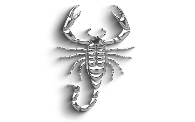 Silber-Skorpion-Kunst