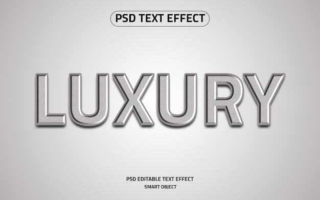 Silberner luxus-logo-texteffekt