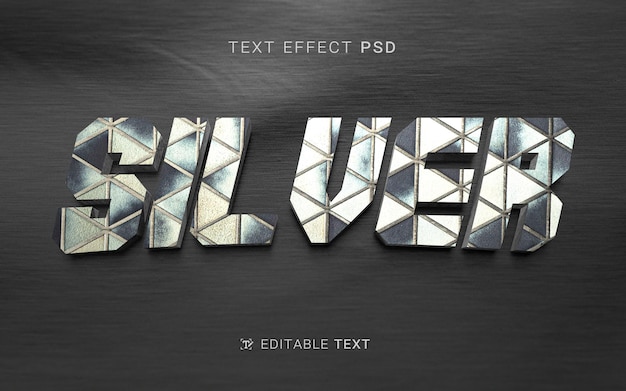 Silberner Text-Effekt