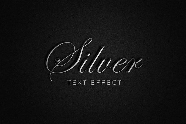 Silberner texteffekt