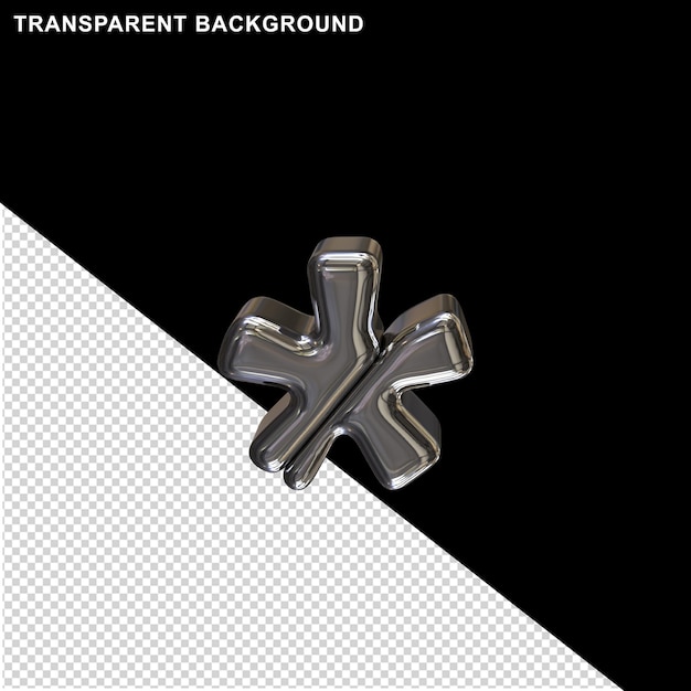 Silbernes Blocksymbol