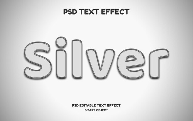 silbernes texteffektmodell editierbar