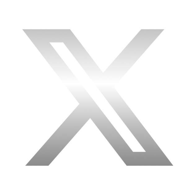 PSD silberneue twitter-x-logo-ikonen