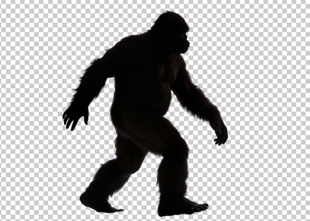 PSD une silhouette d'un bigfoot