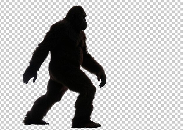 PSD une silhouette d'un bigfoot