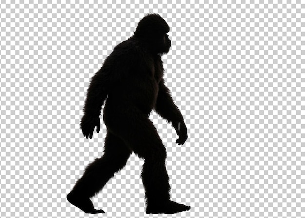 PSD une silhouette d'un bigfoot