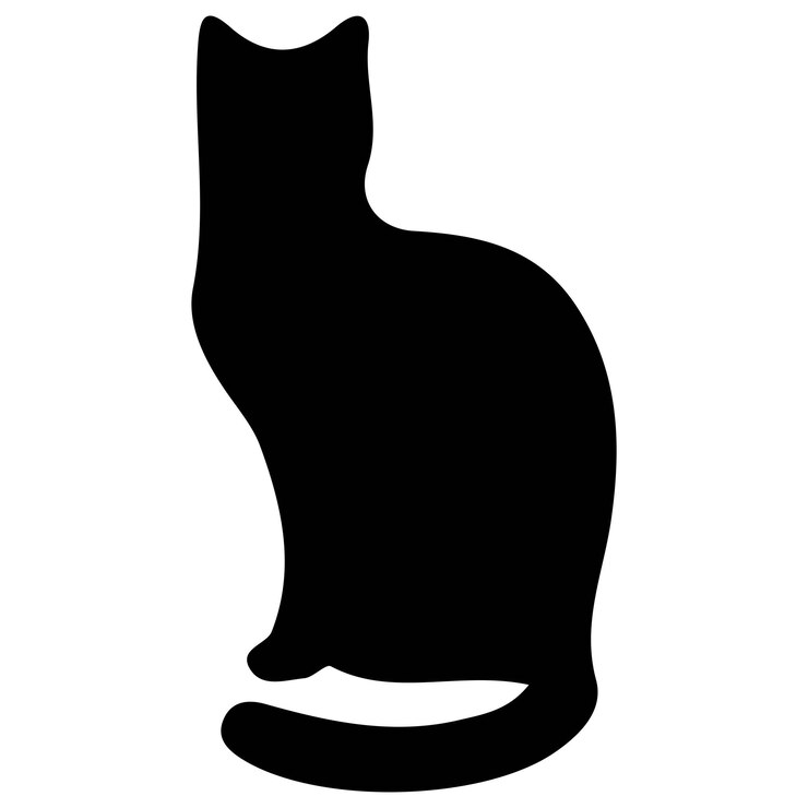 PSD silhouette einer katze