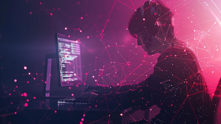 PSD silhouette eines gamers mit kopfhörern, der videospiele auf einem computer spielt
