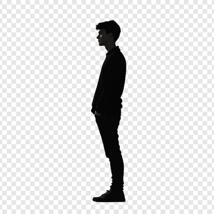 PSD la silhouette d'un homme debout