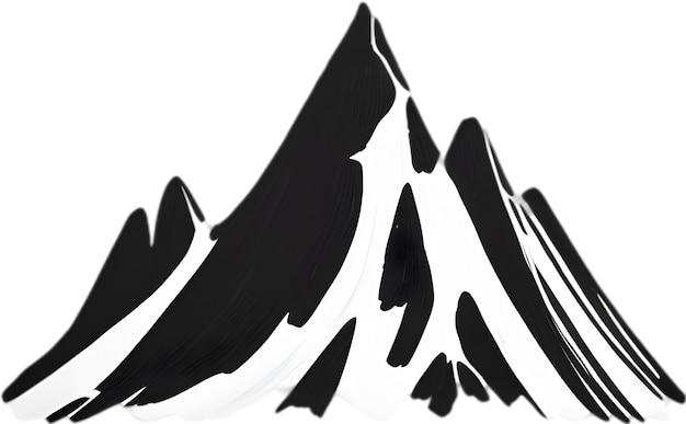 PSD silhouette de montagne clipart