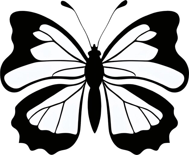 PSD une silhouette de papillon clipart pour la décoration générée par l'ia