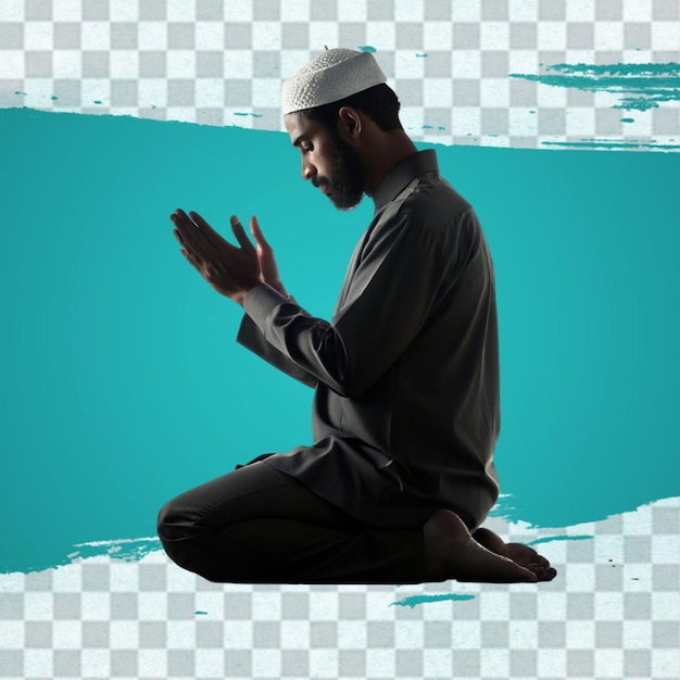 PSD la silhouette de prière musulmane le symbole de la prière