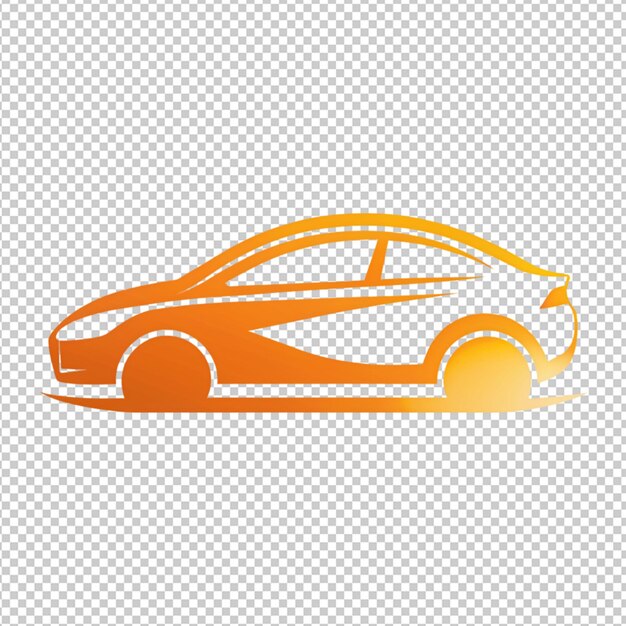 PSD silhouette de voiture sur fond transparent