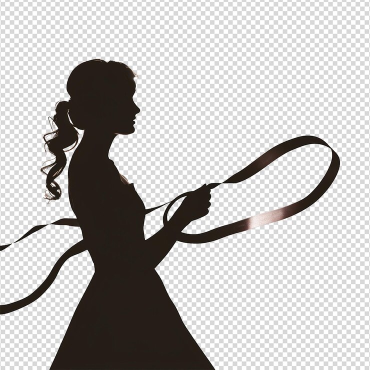 PSD silhouette women isolated on transparent background