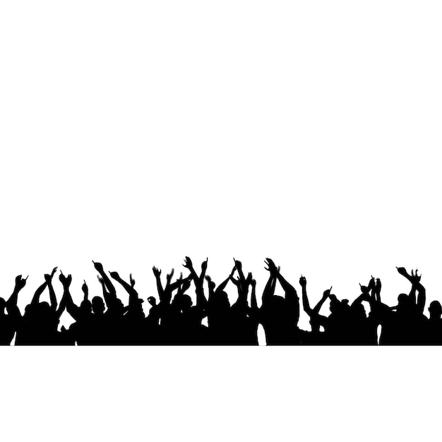 Silhouetten von Menschenmengen