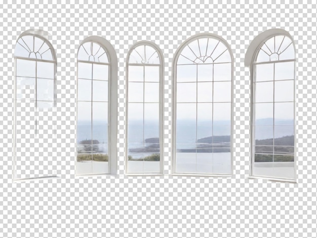 PSD silhouettes de cadres de fenêtre à plat