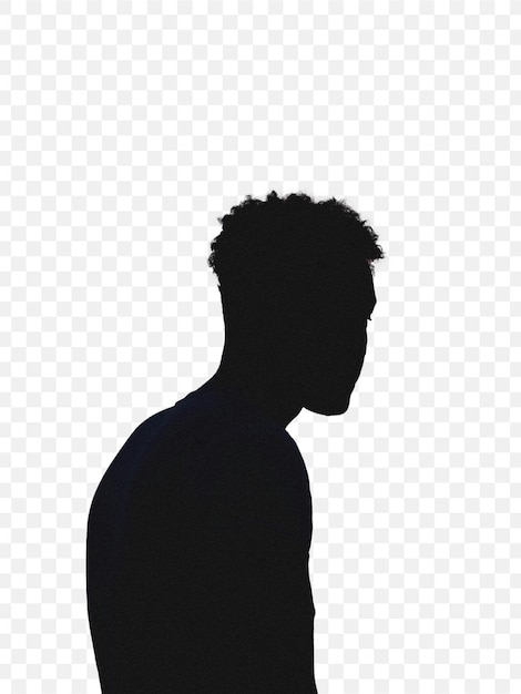 Silhueta de um homem de perfil