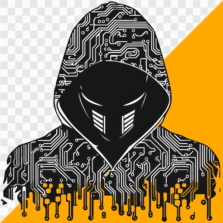 PSD silhueta do hacker anônimo