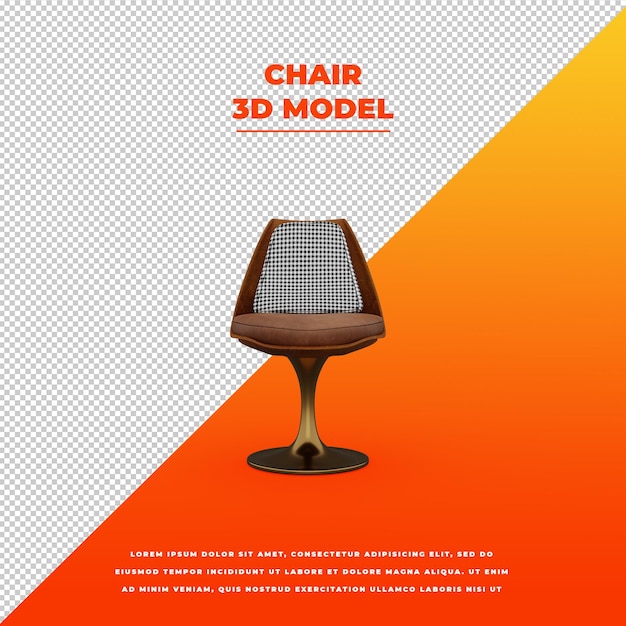 Silla 3d modelo aislado