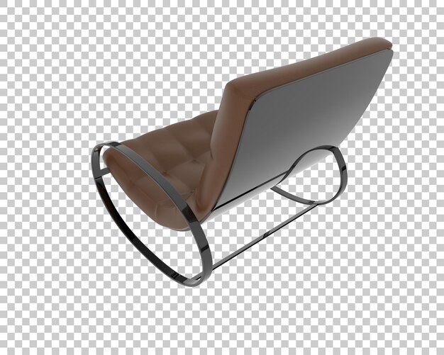 Silla de balanceo moderna de cuero marrón