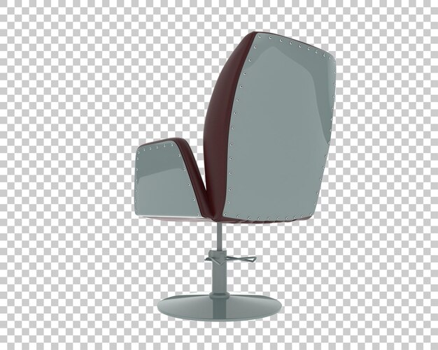 Silla de barbería aislada en el fondo Ilustración de renderización 3D
