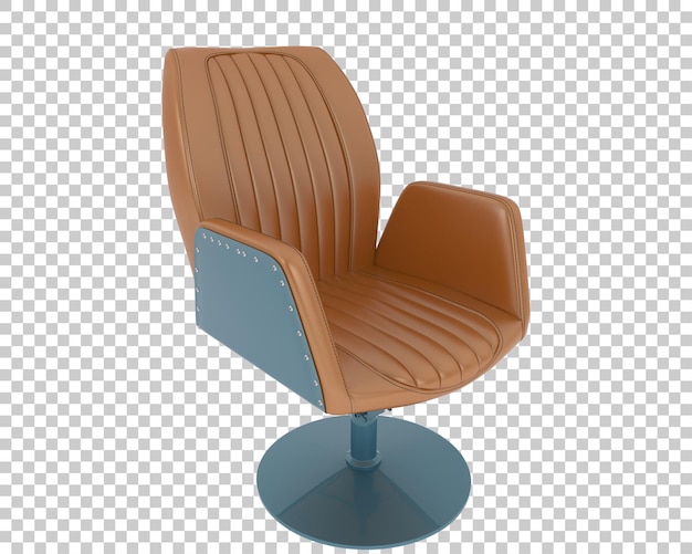 Silla de barbería aislada en el fondo Ilustración de renderización 3D