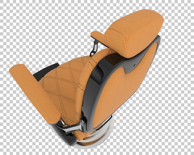 Silla de barbería aislada sobre un fondo transparente Ilustración de renderización en 3D