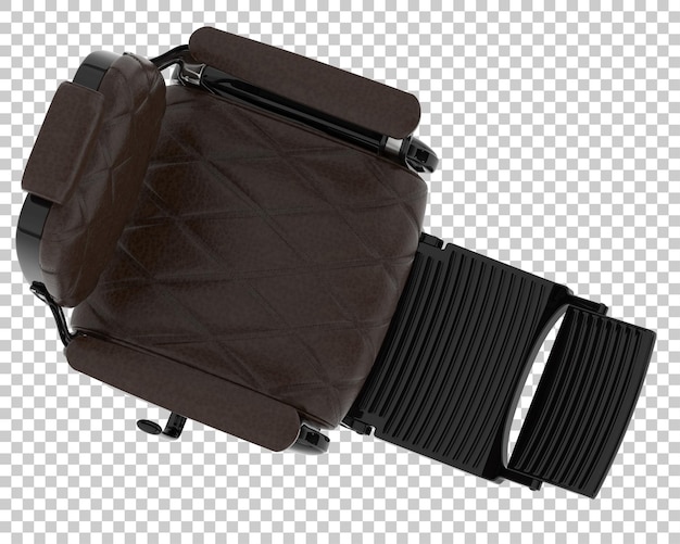 Silla de barbería aislada sobre fondo transparente ilustración de renderizado 3d