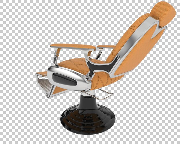 PSD silla de barbería aislada sobre fondo transparente ilustración de renderizado 3d