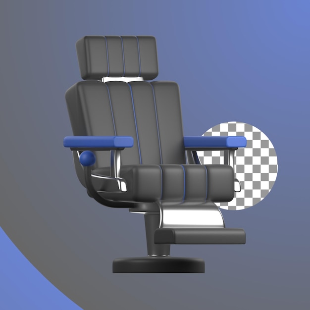 Silla de barbero en una ilustración en 3D