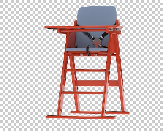 Silla de bebé aislada sobre un fondo transparente Ilustración de renderización 3D