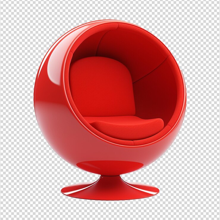 PSD silla de bola aislada sobre fondo transparente png