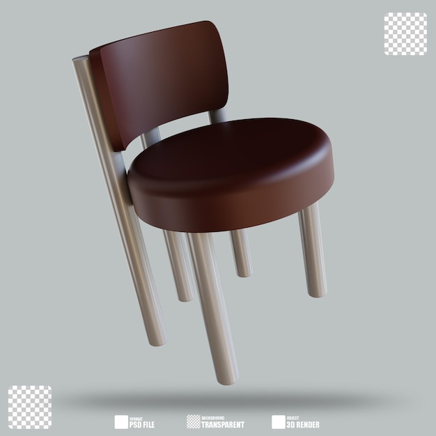 Silla de café de ilustración 3d 2