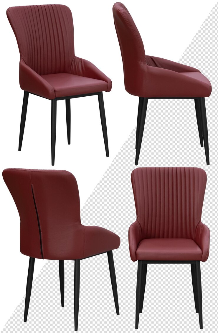 PSD silla para casa o cafetería elemento del interior aislado del fondo en diferentes ángulos