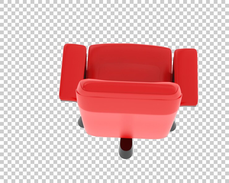 PSD la silla de cine roja de la vista superior