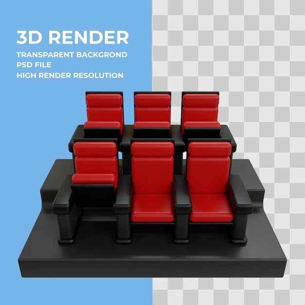 Silla de cine de vista delantera